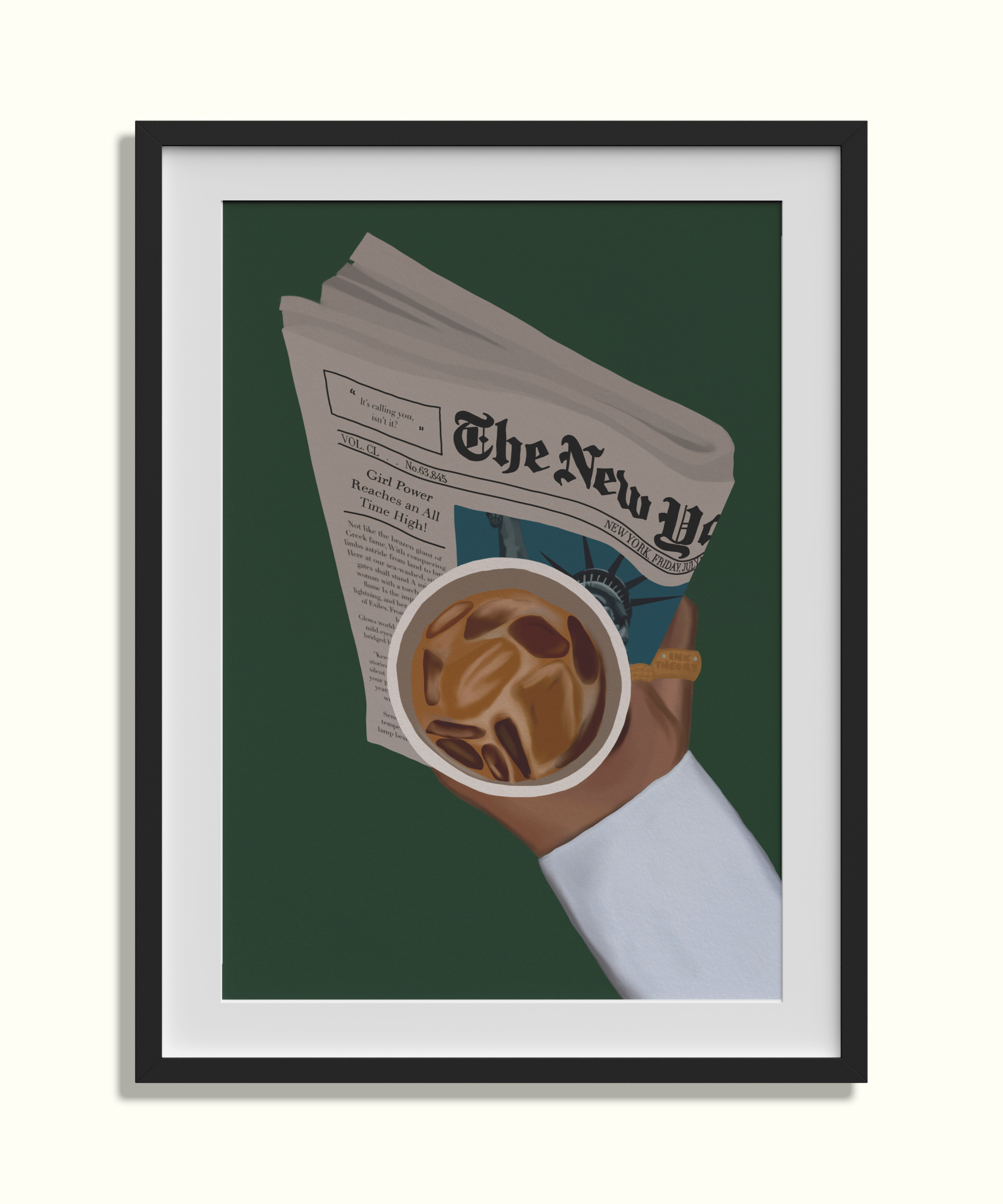 New York Times art print in premium frame